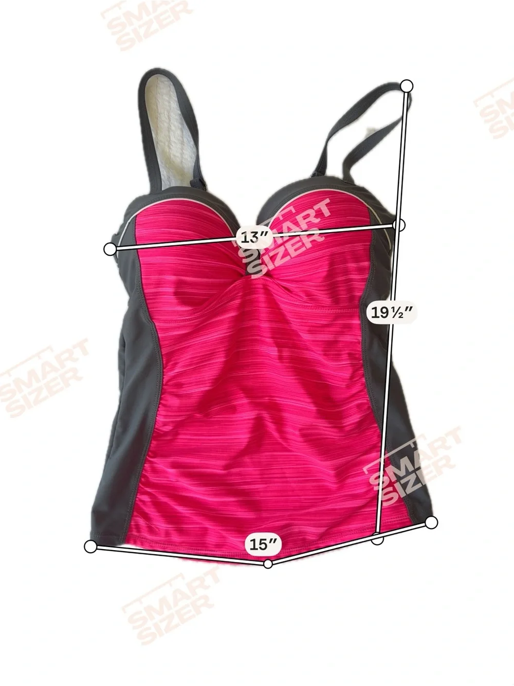 Hot Pink andGray Tankini Set with Skirt size Small